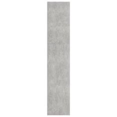 Vidaxl Knižnica, betónovo sivá 40x30x151,5 cm, drevotrieska