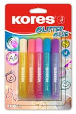 Kores Glitter glue pastel 5 x 10,5 ml