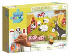 Vertikálne okenné puzzle - Farma 24 dielikov