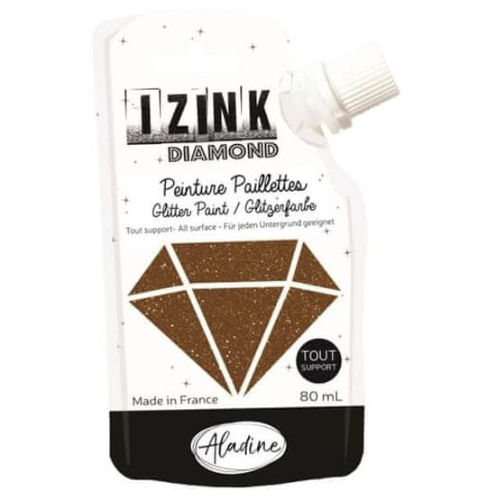 IZINK diamantová farba 80 ml - hnedá