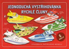 Jednoduchá vystřihovánka rychlé čluny - Stavebnice papírového modelu