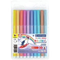 Centropen COLOUR WORLD 7550 trojhranné fixky, sada 10 pastelových farieb