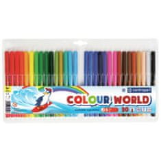 Centropen COLOUR WORLD 7550 trojhranné fixky, sada 30 farieb