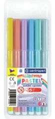 Centropen COLOUR WORLD 7550 trojhranné fixky, sada 6 pastelových farieb