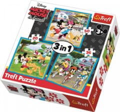 Puzzle Mickey Mouse a přátelé 3v1 - 20,36,50 dílků