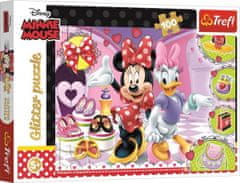 Třpytivé Puzzle: Minnie a Daisy 100 dílků