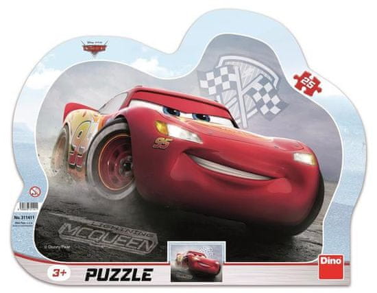 Puzzle Cars 3 Blesk McQeen 25 dílků na podložce