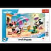 Puzzle Mickey a Minnie / Zábava na pláži, 15 dielikov