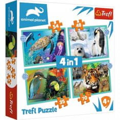 Puzzle Animal Planet: Záhadný svět zvířat 4v1 - (35,48,54,70 dílků)