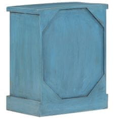 Petromila vidaXL Nočný stolík z mangovníkového dreva 40x30x50 cm modrý