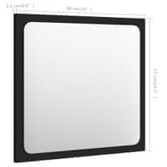 Vidaxl Kúpeľňové zrkadlo čierne 40x1,5x37 cm drevotrieska