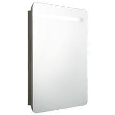 Vidaxl LED kúpeľňová zrkadlová skrinka antracitová 60x11x80 cm