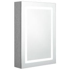 Petromila vidaXL LED kúpeľňová zrkadlová skrinka betónovo-sivá 50x13x70 cm