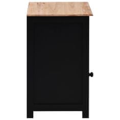 Vidaxl Nočný stolík, čierno hnedý 40x30x50 cm, drevo paulovnie