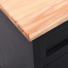 Vidaxl Nočný stolík, čierno hnedý 40x30x50 cm, drevo paulovnie