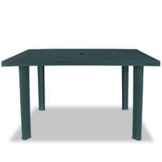 Petromila vidaXL Záhradný stôl, zelený 126x76x72 cm, plast