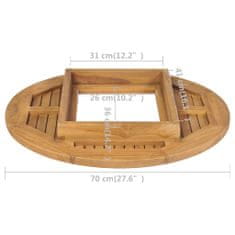 Vidaxl Stolová doska k prepravke na pivo, tíkové drevo 70 cm