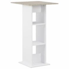 Petromila vidaXL Barový stôl, biely a betónovo sivý 60x60x110 cm