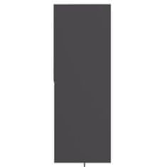 Vidaxl Knižnica, sivá 67x24x161 cm, drevotrieska