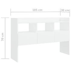 Petromila vidaXL Komoda, biela 105x30x70 cm, kompozitné drevo