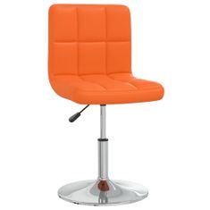 Vidaxl Jedálenské stoličky 2 ks, oranžové, umelá koža
