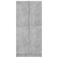 Petromila vidaXL Šatník, betónovo sivý 82,5x51,5x180 cm, kompozitné drevo