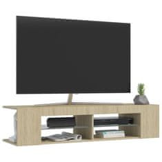 Vidaxl TV skrinka s LED svetlami dub sonoma 135x39x30 cm