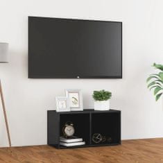 Vidaxl TV skrinka, lesklá sivá 72x35x36,5 cm, kompozitné drevo