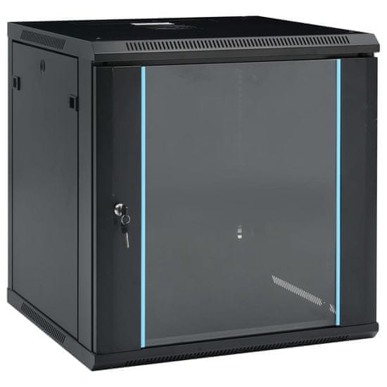 Vidaxl 12U Nástenná serverová skriňa 19" 600x600x640 mm IP20