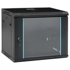 Vidaxl 9U Nástenná serverová skriňa 19" 600x450x510 mm IP20