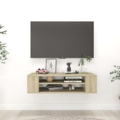 Vidaxl Závesná TV skrinka, dub sonoma 100x30x26,5 cm, kompozitné drevo