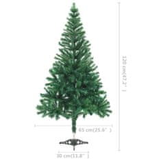 Vidaxl Umelý vianočný stromček s podstavcom 120 cm 230 vetvičiek