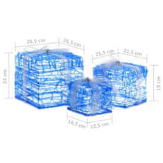 shumee Dekoratívne akrylové darčekové krabičky 3 ks studené biele