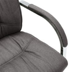 Vidaxl Kancelárska stolička s perovou kostrou sivá látková