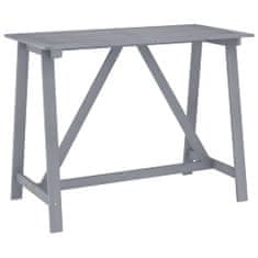 Petromila vidaXL Záhradný barový stôl sivý 140x70x104 cm akáciový masív