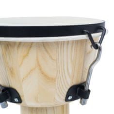 Vidaxl Bubon djembe s kolíkovým ladením 25 cm kozia koža