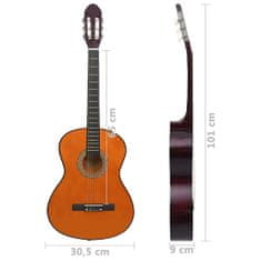 Vidaxl Klasická gitara pre začiatočníkov 4/4 39" lipové drevo