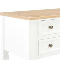 Petromila vidaXL Písací stôl, biely 109,5x45x77,5 cm, drevo