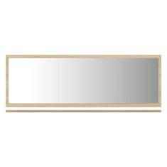 Vidaxl Kúpeľňové zrkadlo, biele a sonoma 100x10,5x37 cm, drevotrieska