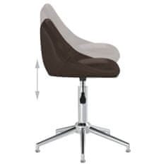Vidaxl Otočná kancelárska stolička, hnedá, umelá koža