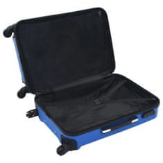 Vidaxl Súprava 3 cestovných kufrov s tvrdým krytom modrá ABS