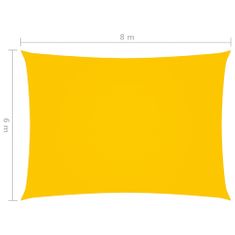 Vidaxl Tieniaca plachta oxfordská látka obdĺžniková 6x8 m žltá