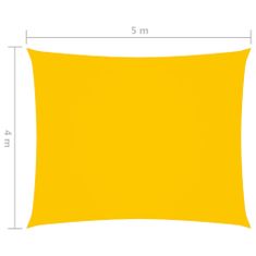 Vidaxl Tieniaca plachta, oxford, obdĺžniková 4x5 m, žltá