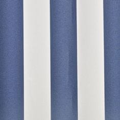 Vidaxl Tieniaca plachta na markízu, modro biela 3x2,5 m (bez rámu)