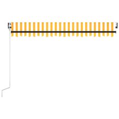 Petromila vidaXL Automaticky zaťahovacia markíza 450x300 cm žltá a biela