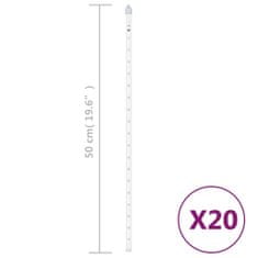 Vidaxl Svetlá meteor 20ks 50cm studené biele 720LED vnútorné vonkajšie