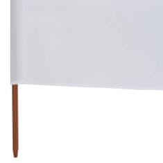 Vidaxl 3-panelová zábrana proti vetru biela 400x120 cm látková