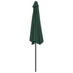 Vidaxl Balkónový slnečník, hliníková tyč, zelený 300x150 cm, polkruh