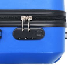 Vidaxl Súprava 3 cestovných kufrov s tvrdým krytom modrá ABS