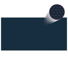 Petromila vidaXL Plávajúca PE solárna fólia 732x366 cm čierna a modrá